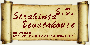 Strahinja Devetaković vizit kartica